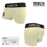 DELTA Signature Compression Volleyball Shorts (Cream)